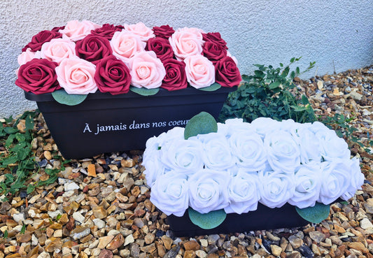 Jardinière Funéraire 30 cm • Roses