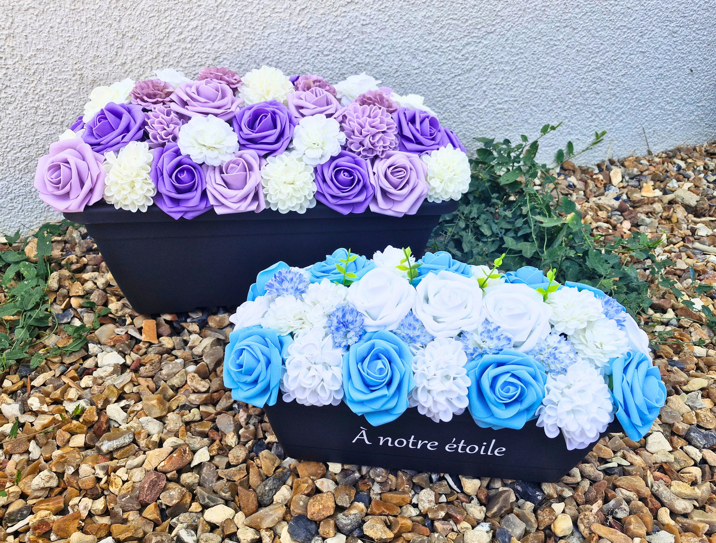 Jardinière Funéraire 40 cm • Roses & Fleurs