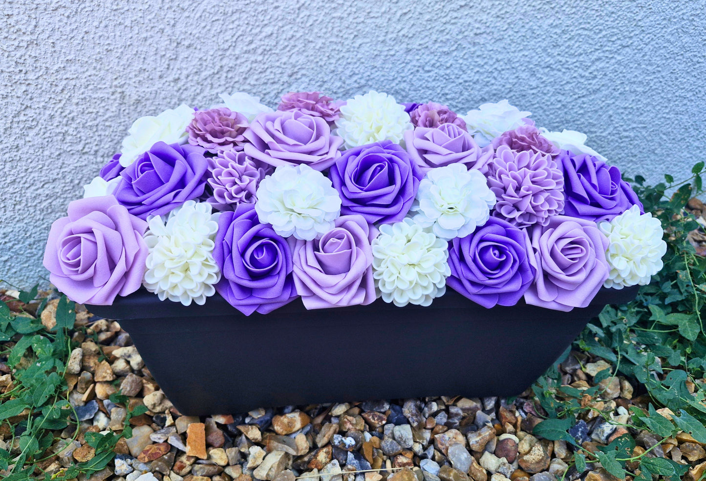 Jardinière Funéraire 40 cm • Roses & Fleurs